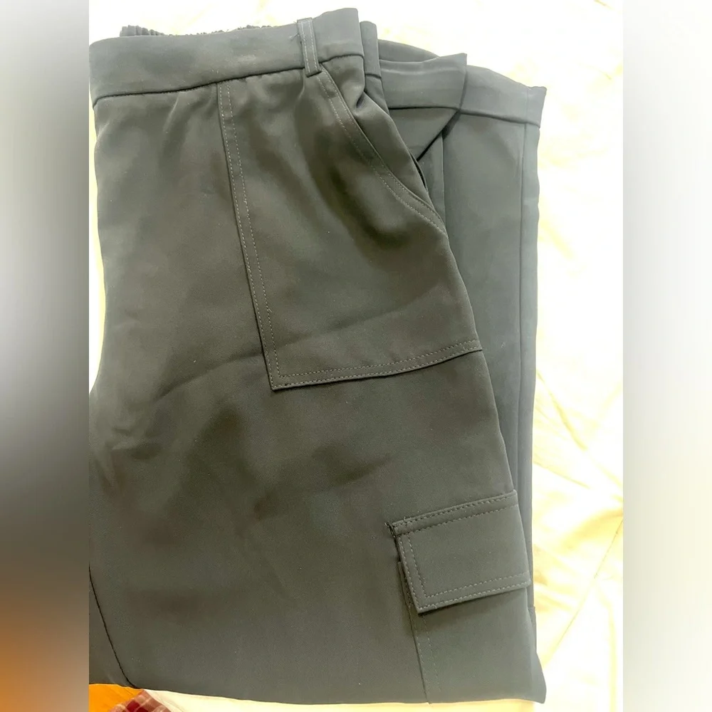 Maison d’Amile Paris,Tailored Cargo Pants Silky Tapered Cuffed Ankle,Size US 10